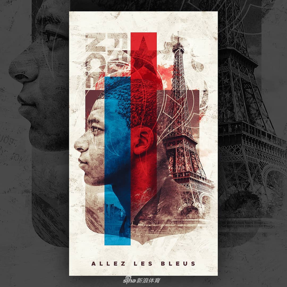 世界杯球星海报：姆巴佩并肩梅西C罗