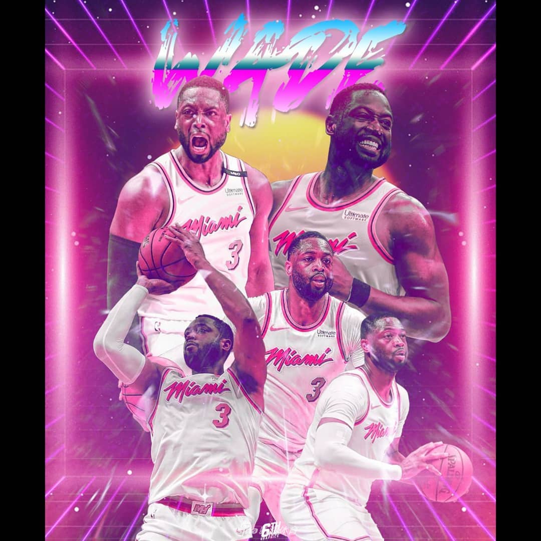 美媒体发海报致敬韦德 送别热火3号