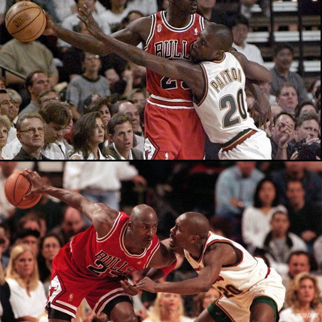 乔丹不止会飞手掌也大！感受飞人的招牌动作单手持球