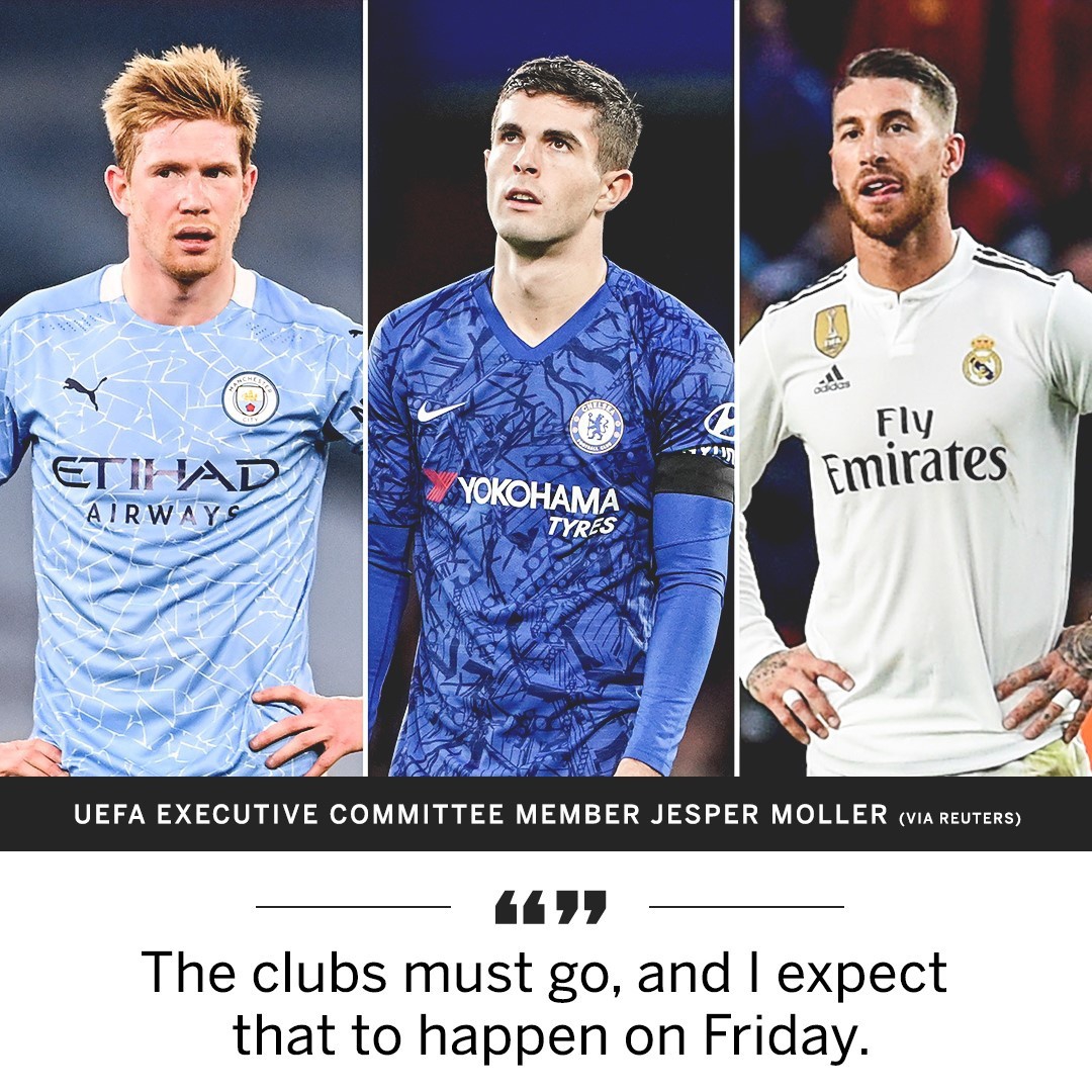 欧足联计划将皇马曼城和切尔西逐出本赛季欧冠