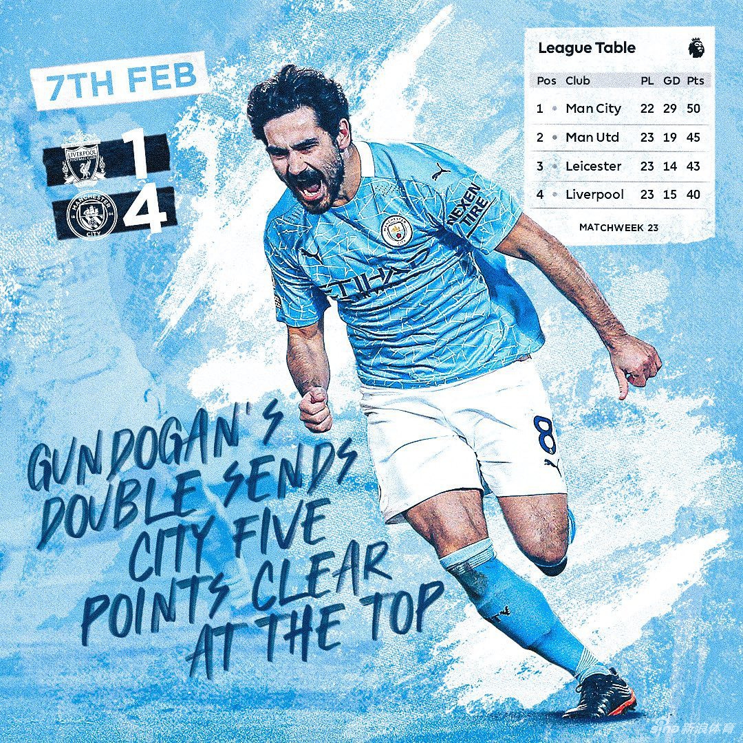 提前三轮夺冠！曼城四年三次夺得英超冠军