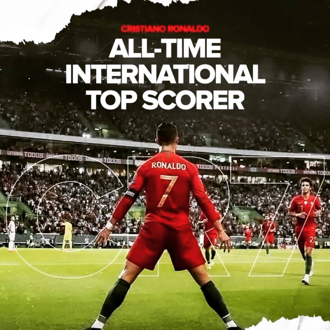 C罗111球创男足国家队进球世界纪录