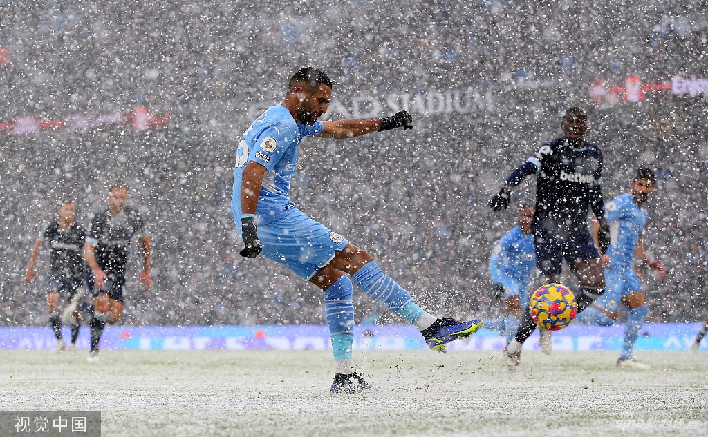 [英超]雪战到底！曼城大雪中2-1战胜西汉姆联
