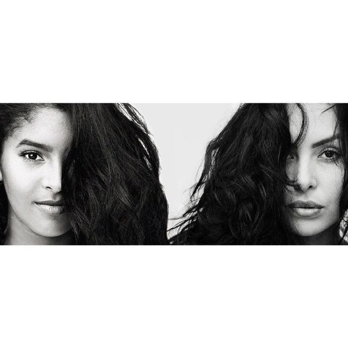 瓦妮莎晒自己和大女儿写真 感慨女儿眼睛像爸爸科比