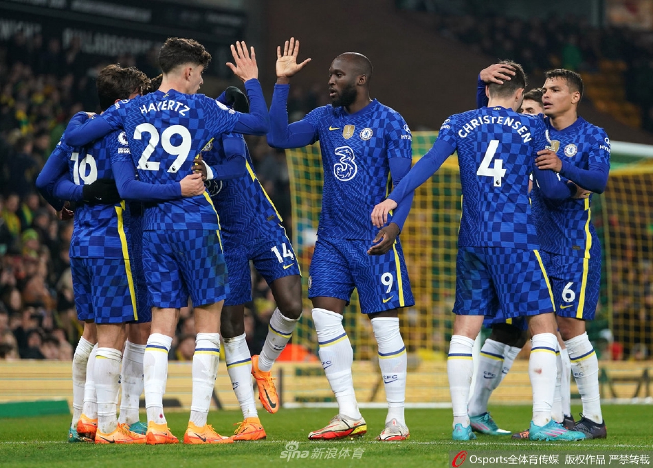 [英超]切尔西3-1诺维奇 哈弗茨进球