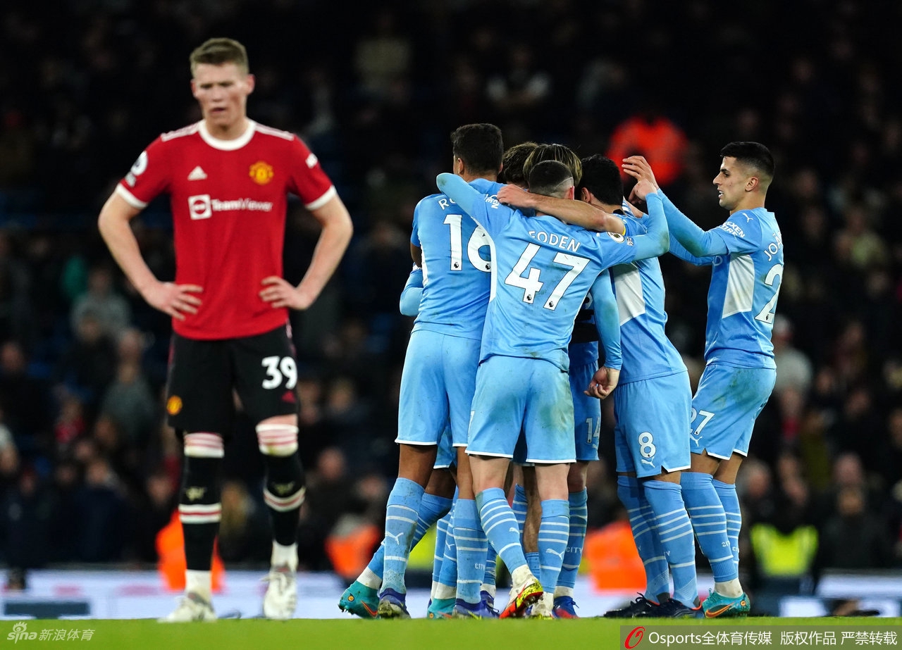 [英超]曼城4-1曼联 德布劳内2射1传