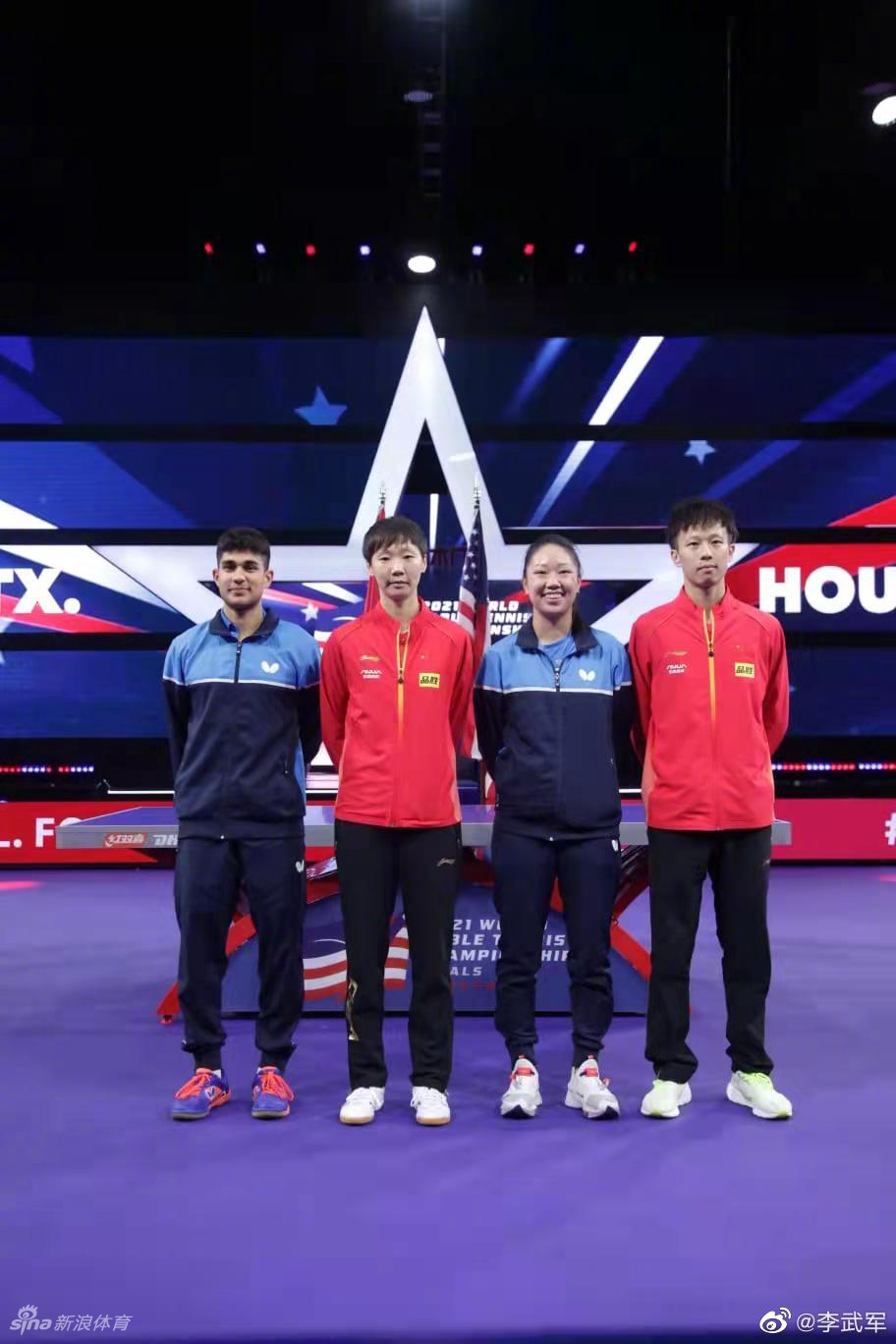 中美乒乓球球跨国组合合练备战世乒赛