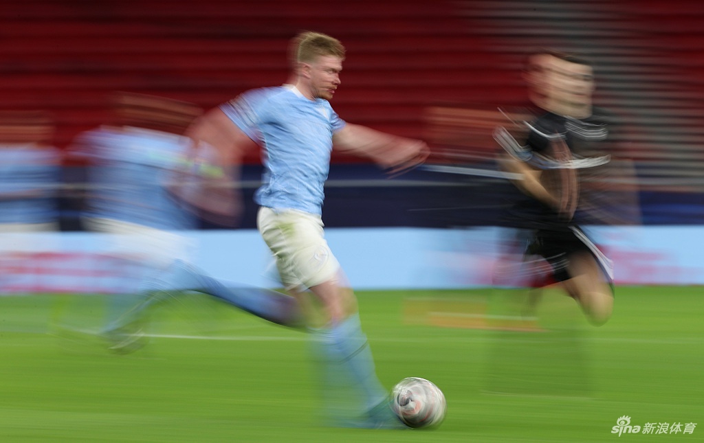 [欧冠]曼城2-0门兴 德布劳内进球