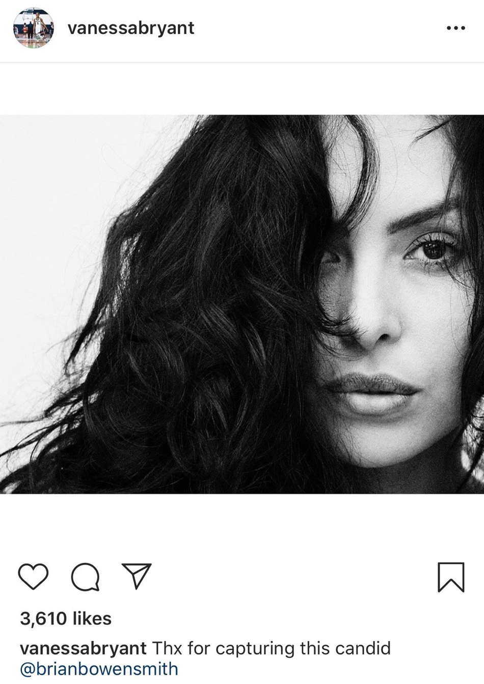 瓦妮莎晒自己和大女儿写真 感慨女儿眼睛像爸爸科比