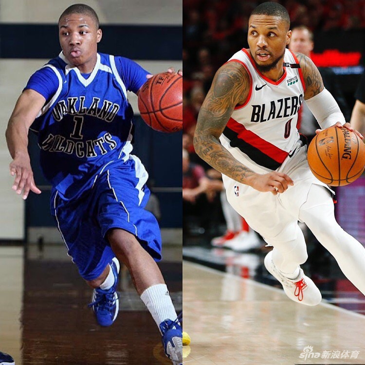 高中vs现在：眼镜哥浓眉变大胡子 小学生库里变大学生