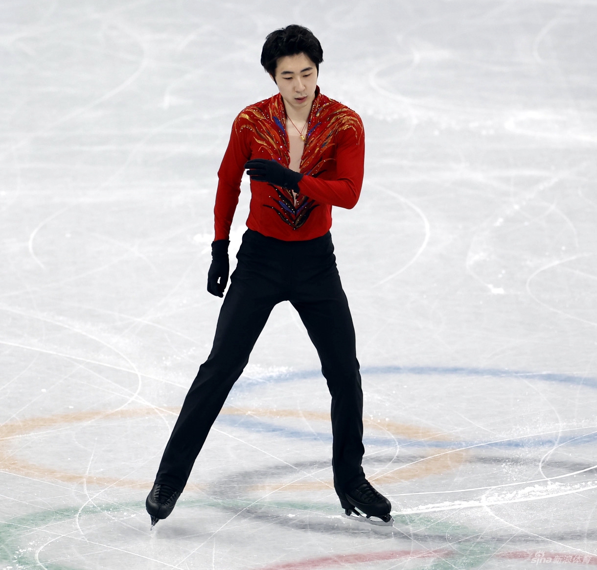 新浪直击花滑自由滑金博洋第九