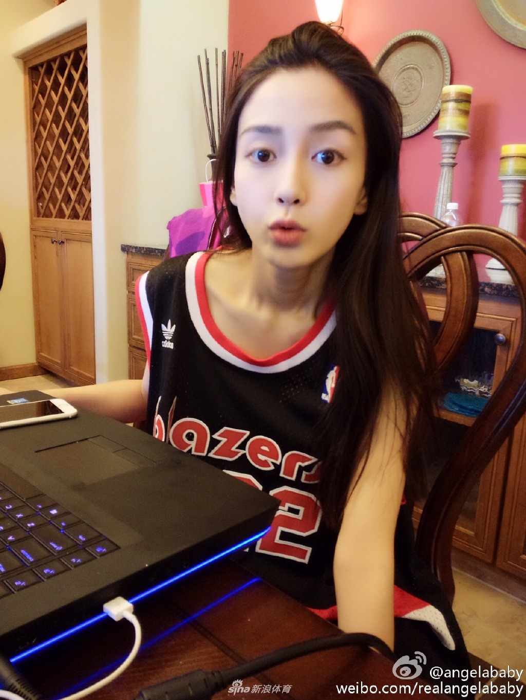 打篮球的Angelababy是什么水平 造型给几分