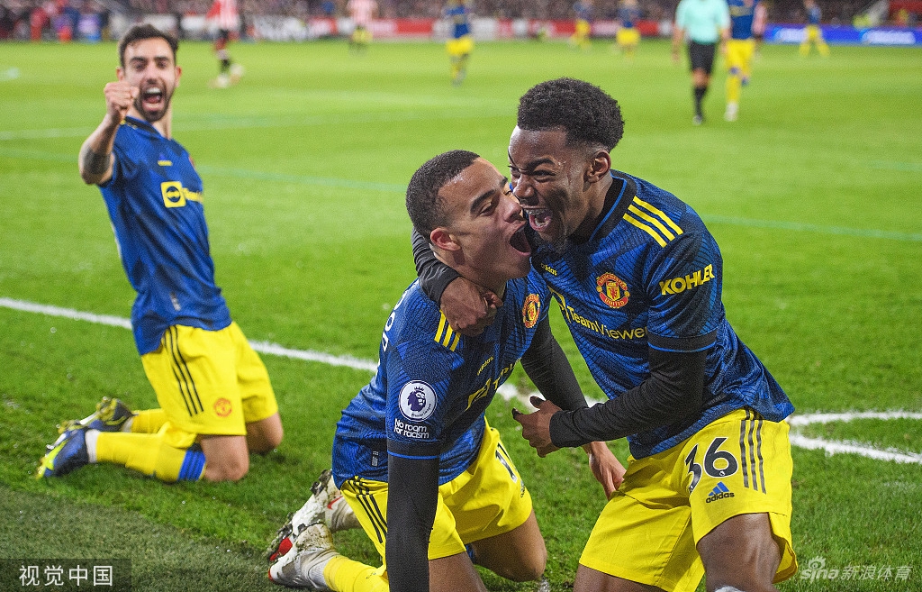 [英超]布伦特福德1-3曼联 B费助攻双响