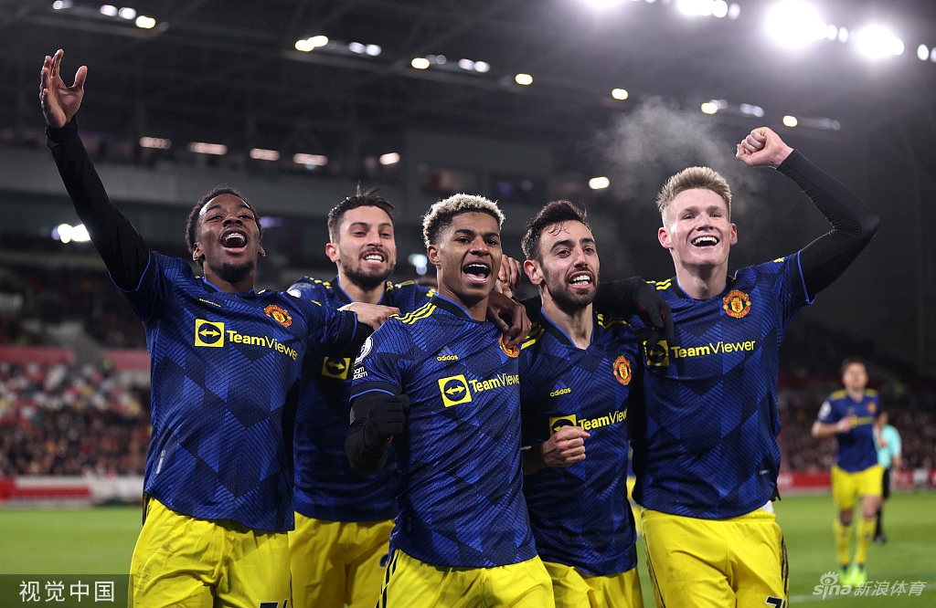 [英超]布伦特福德1-3曼联 B费助攻双响