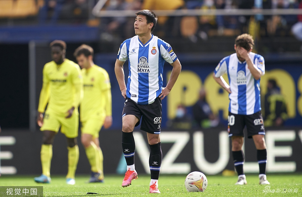 [西甲]西班牙人1-5惨败 武磊上场8分钟无射门