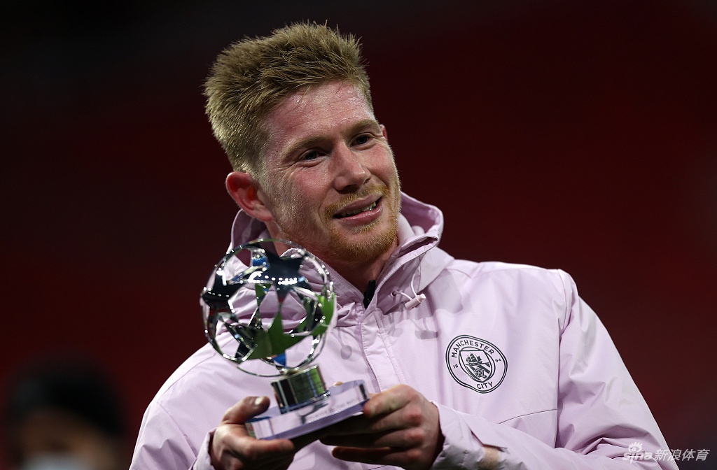 [欧冠]曼城2-0门兴 德布劳内进球