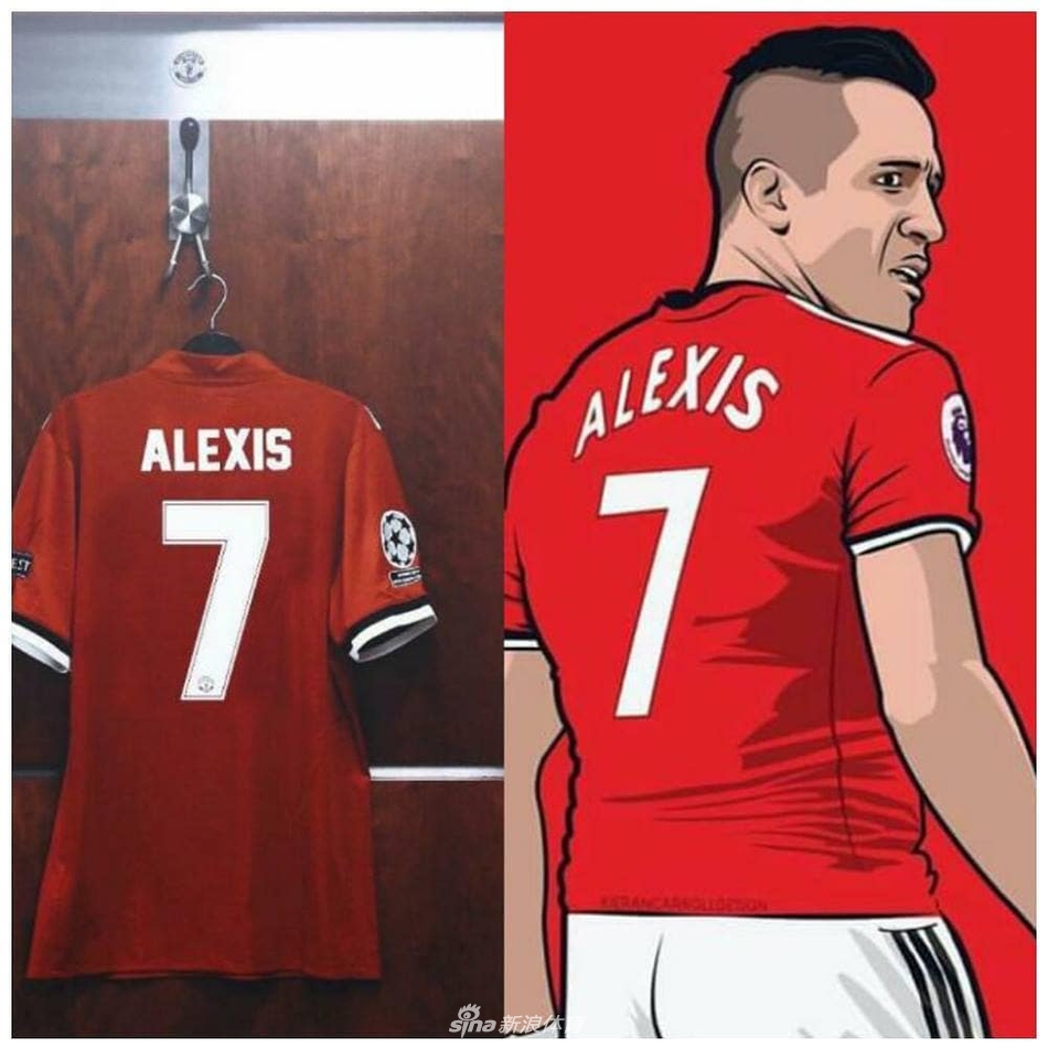 桑切斯体检完成 穿上曼联7号