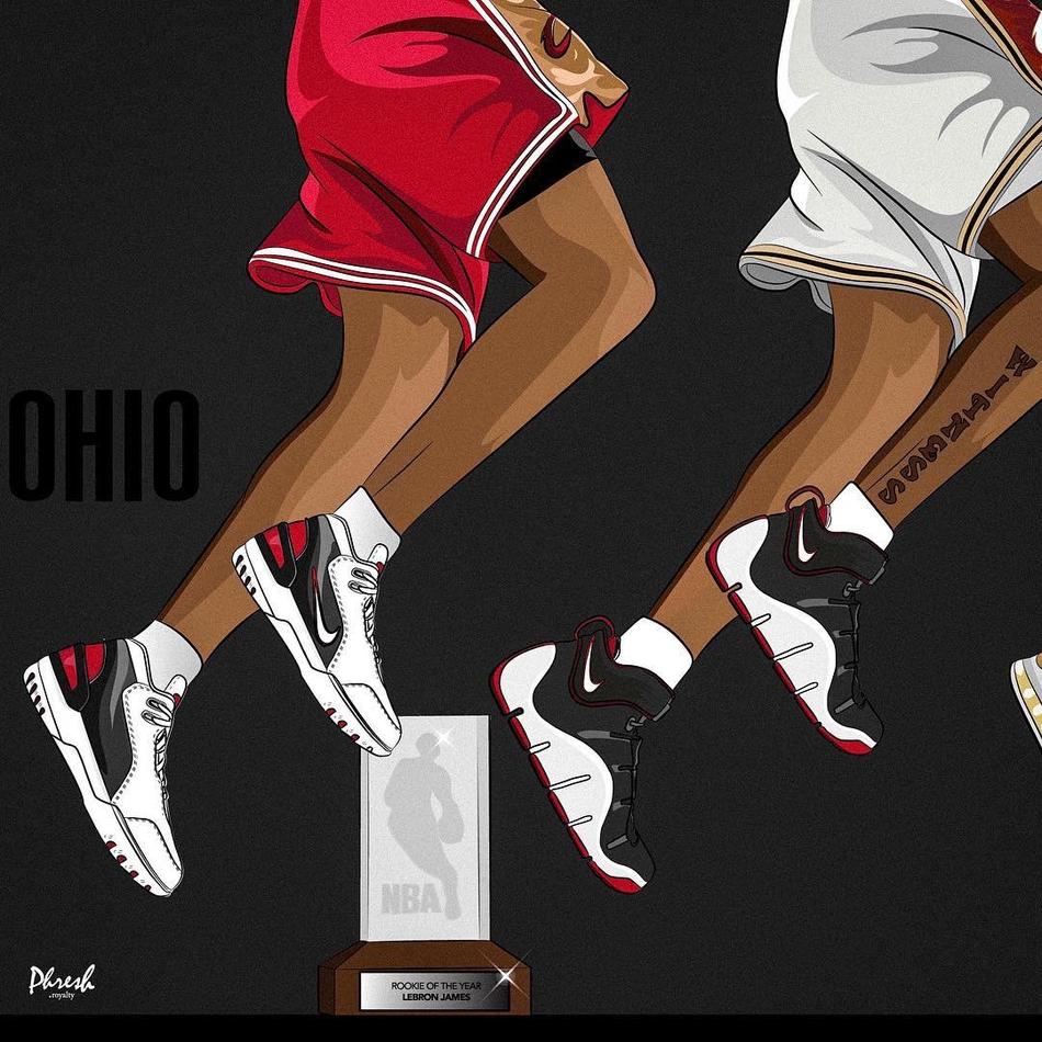 詹皇詹姆斯抽象画酷图