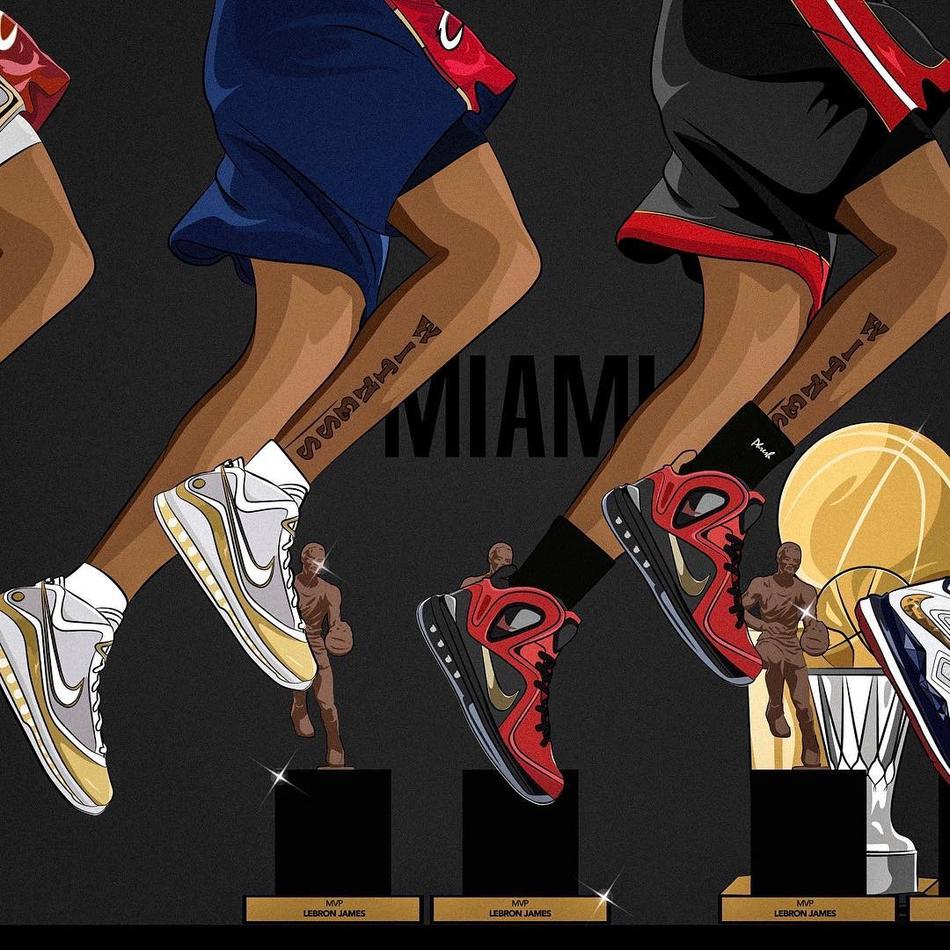 詹皇詹姆斯抽象画酷图