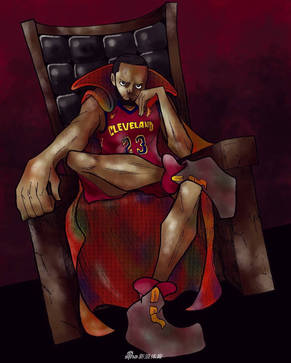 NBA球星漫画萌萌哒 詹皇哈登变小可爱