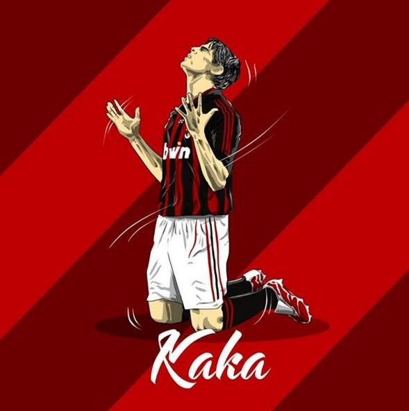 酷炫足坛球星插画