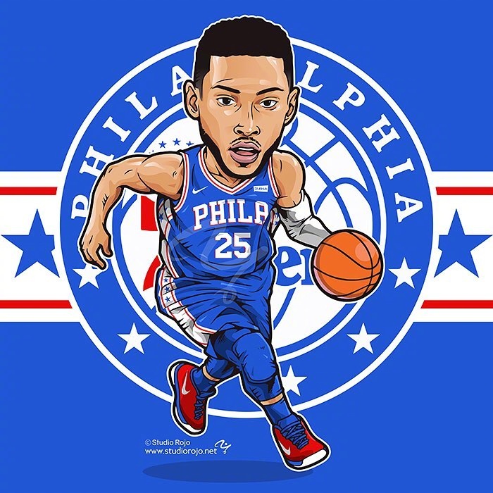 nba球星萌宠动漫插画