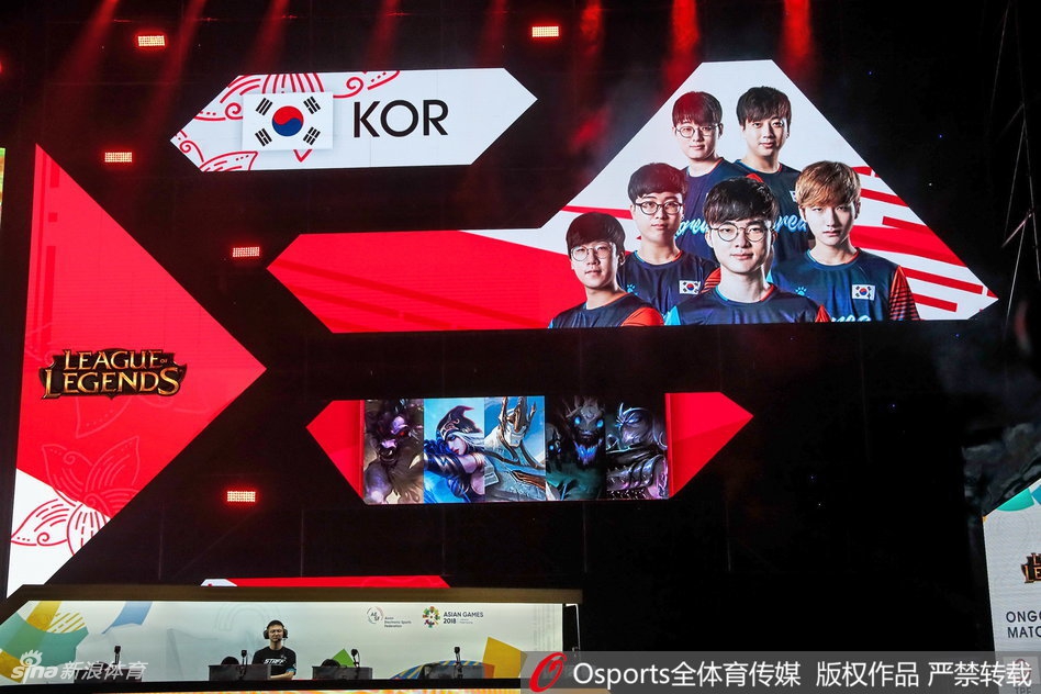 韩国队大屏幕介绍