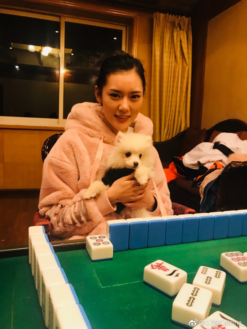 生活中的她爱宠物爱麻将