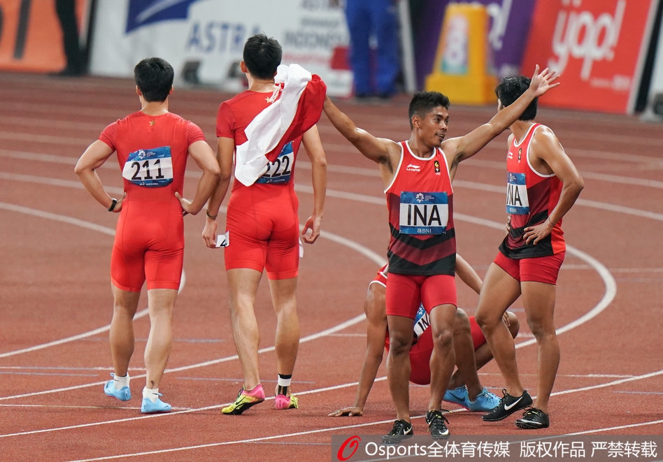 男子4乘100中国38.89秒无缘卫冕