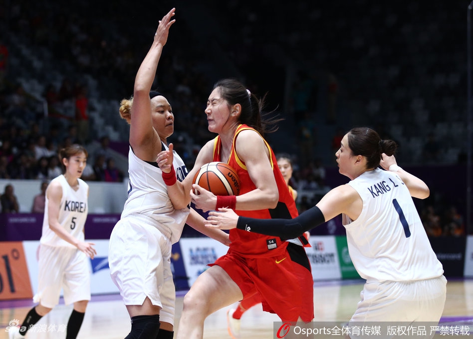 亚运女篮决赛：中国71-65胜朝韩联队摘金