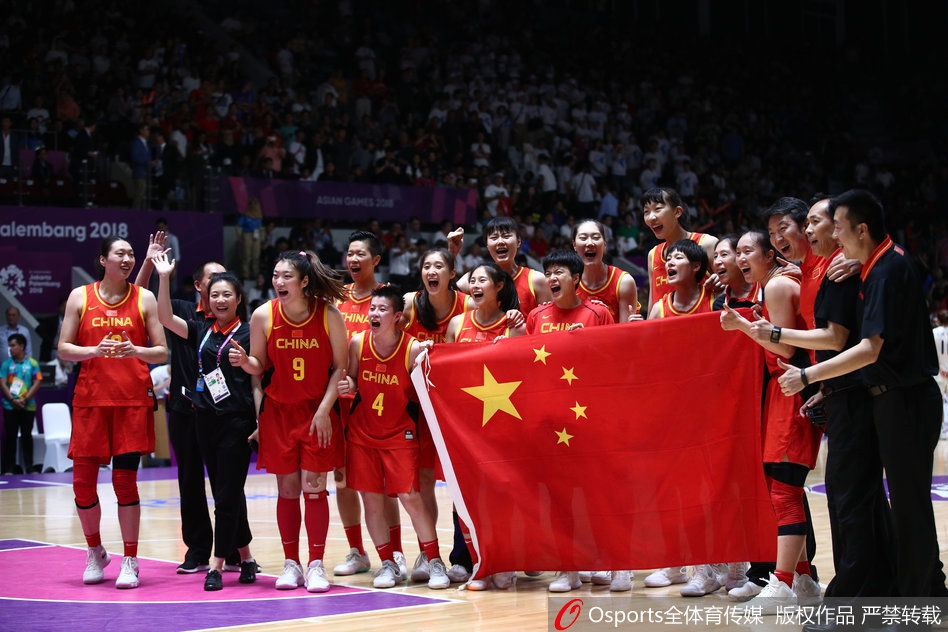 亚运女篮决赛：中国71-65胜朝韩联队摘金