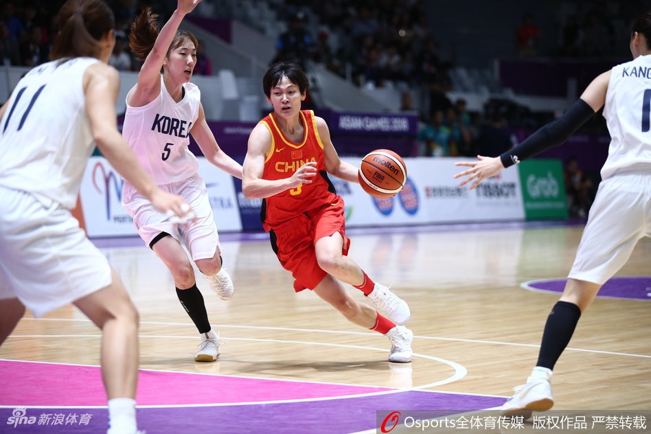 亚运女篮决赛：中国71-65胜朝韩联队摘金