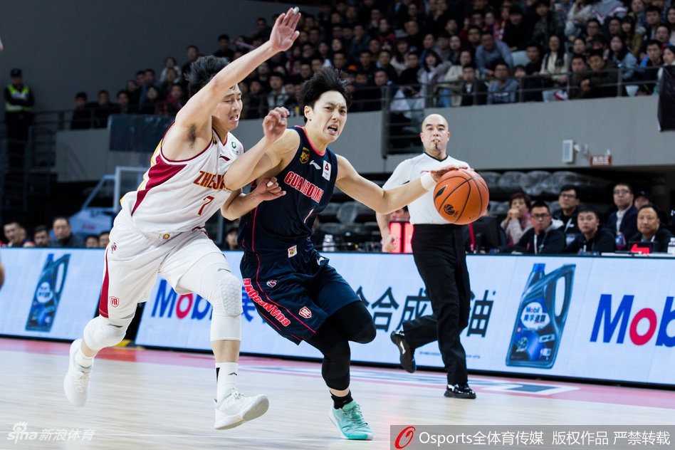 CBA第21轮:浙江97-103广东