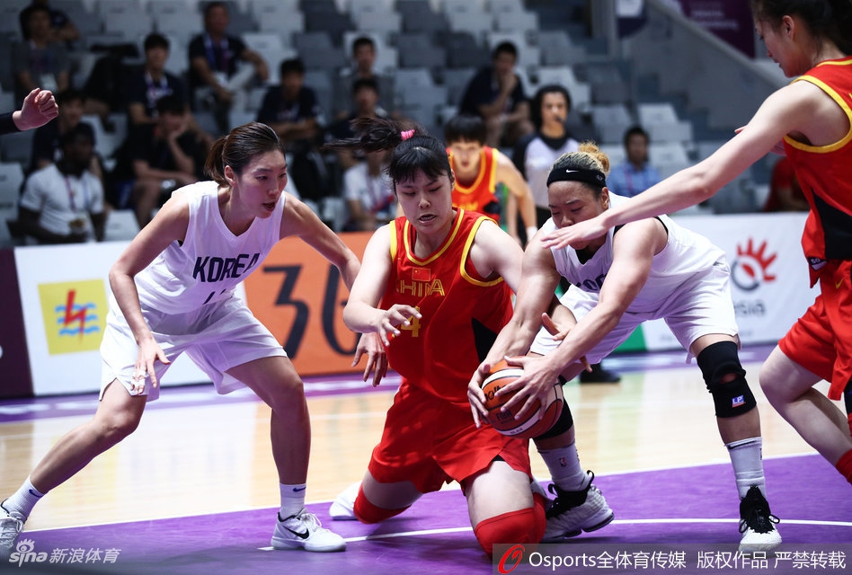 亚运女篮决赛：中国71-65胜朝韩联队摘金
