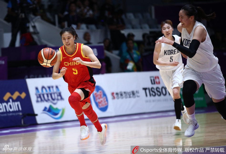 亚运女篮决赛：中国71-65胜朝韩联队摘金