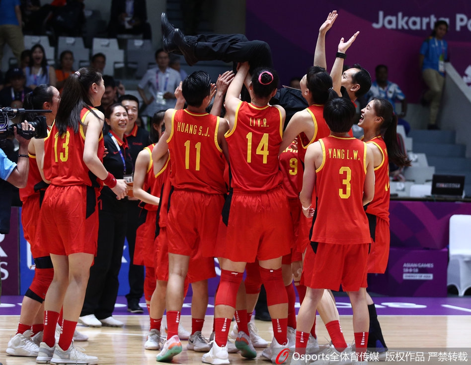 亚运女篮决赛：中国71-65胜朝韩联队摘金