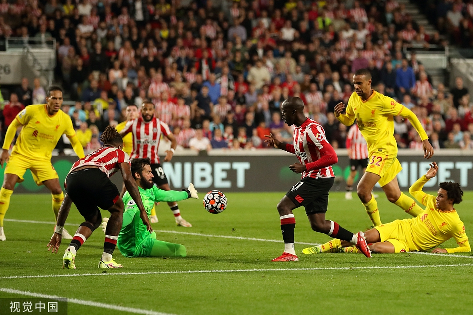 [英超]布伦特福德3-3利物浦