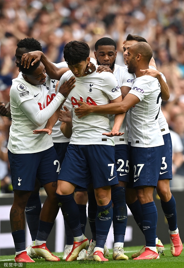 [英超]热刺1-0曼城 孙兴O破门