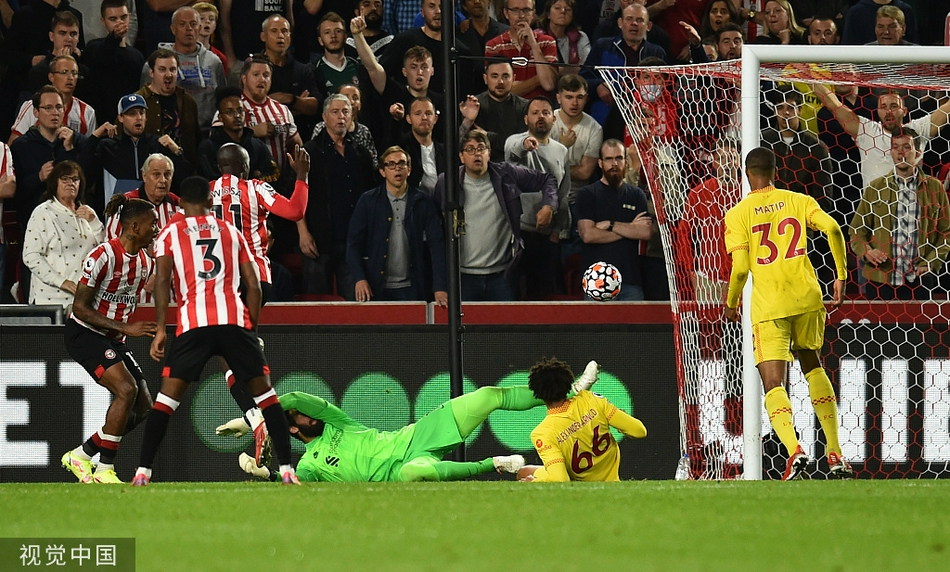 [英超]布伦特福德3-3利物浦