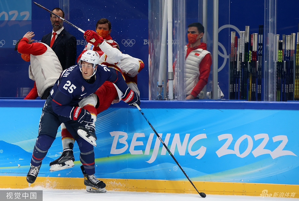 新浪直击男子冰球中国vs美国