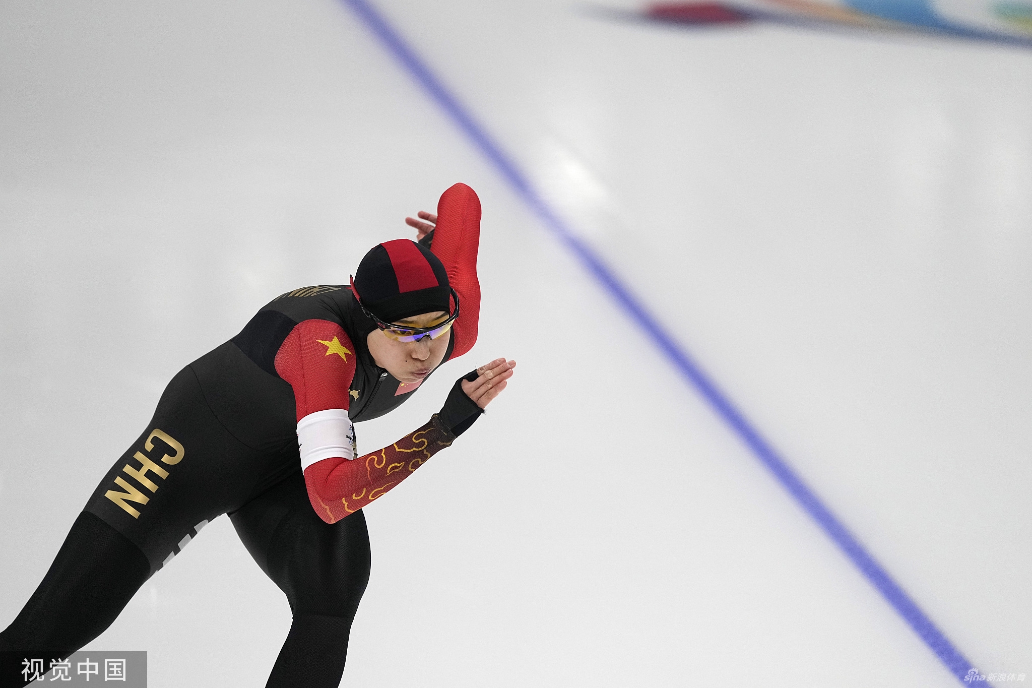 速滑1000米李奇时/殷琦第14和15 金京珠22
