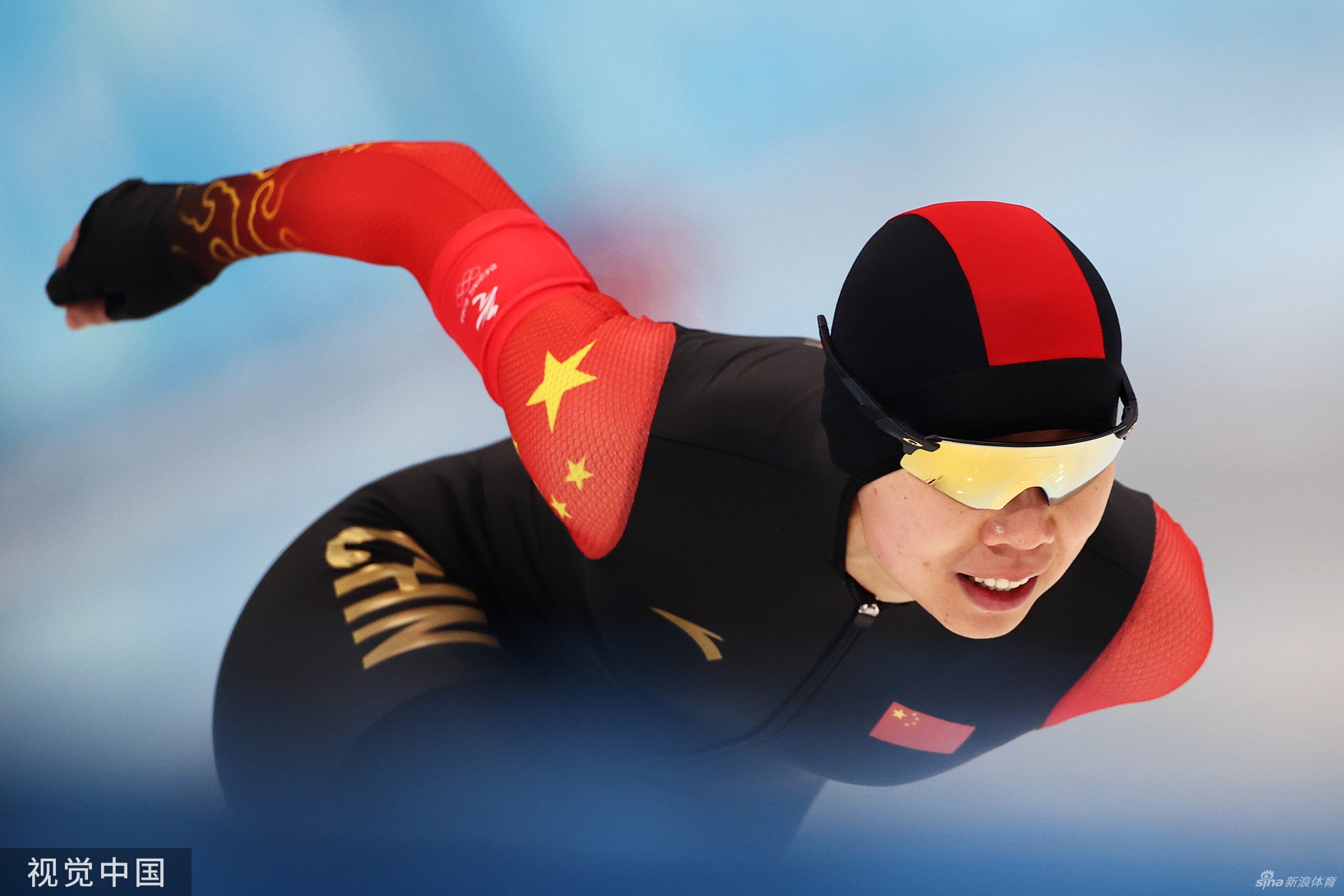 速滑1000米李奇时/殷琦第14和15 金京珠22