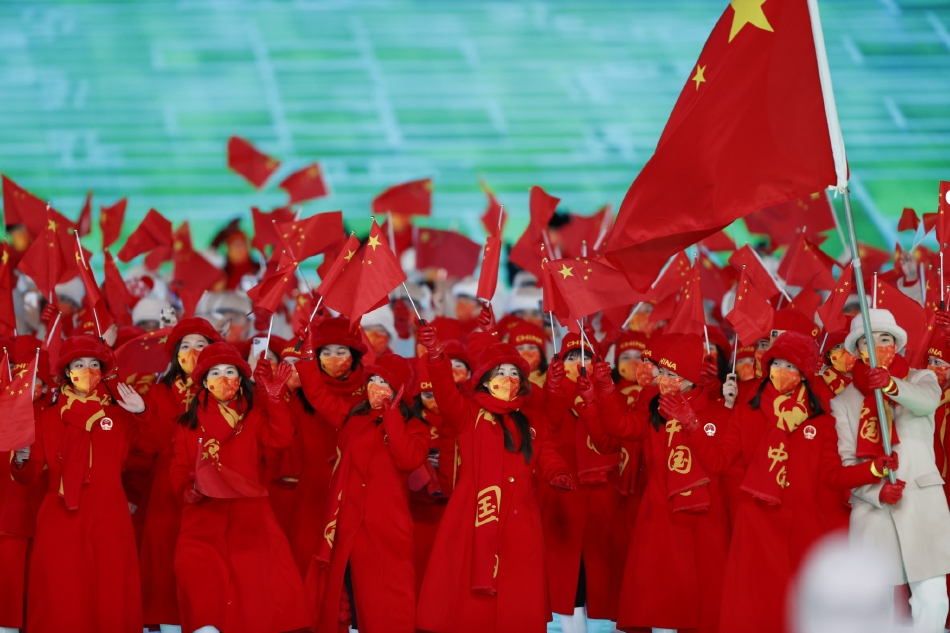 北京冬奥会开幕式中国代表团进场