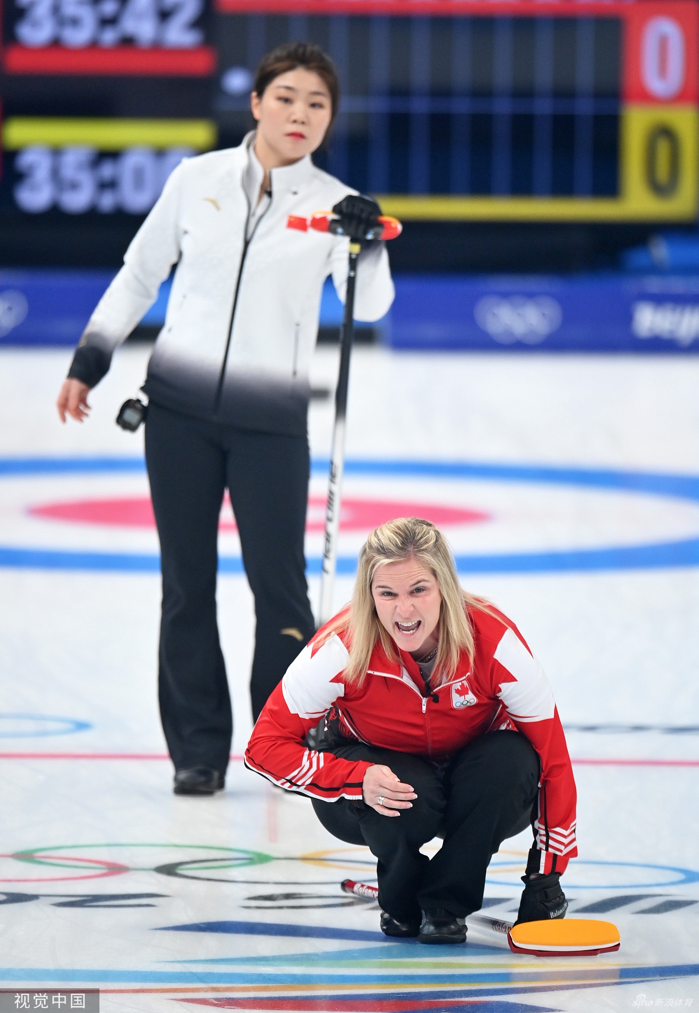 女子冰壶循环赛中国vs加拿大