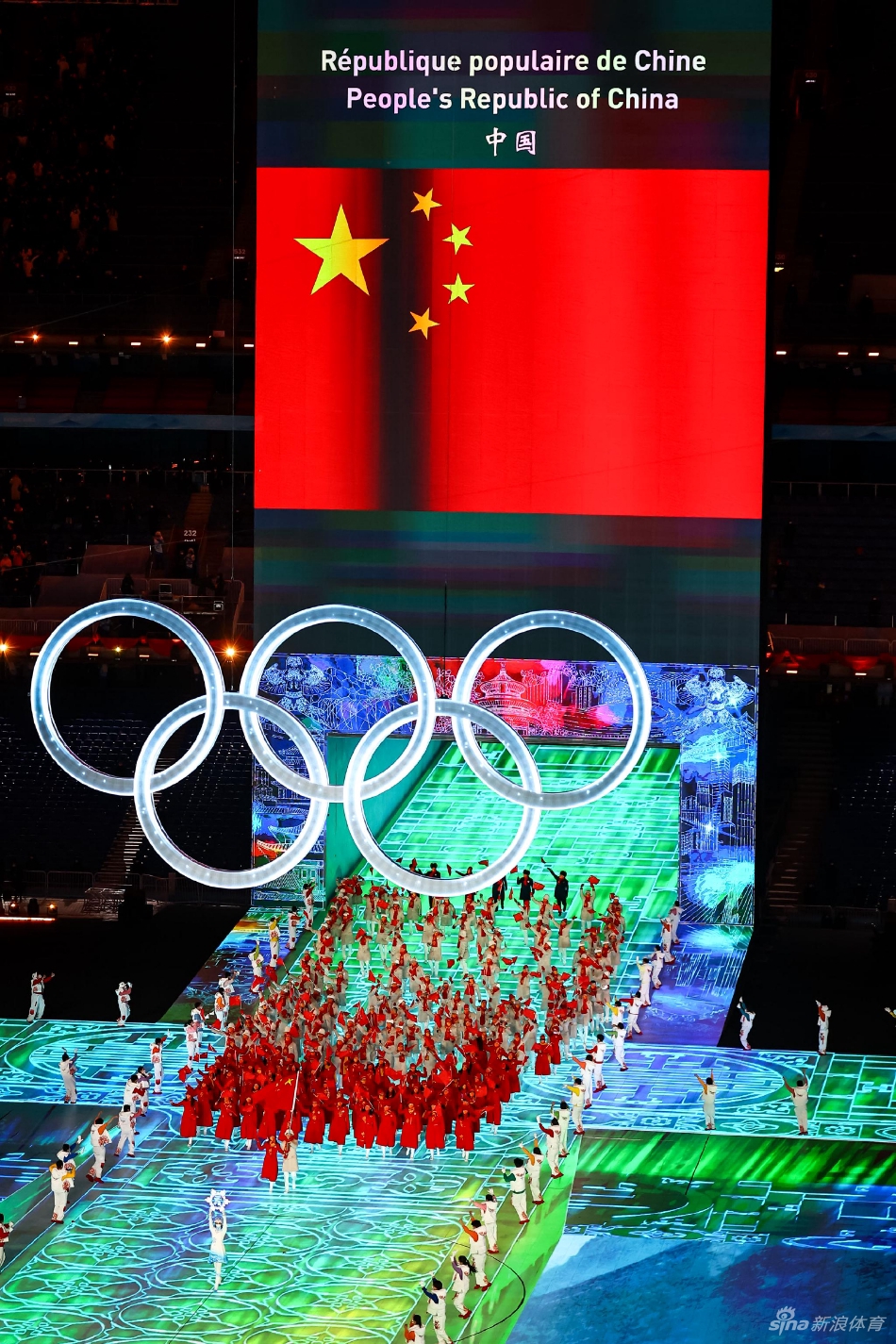 北京冬奥会开幕式中国代表团进场