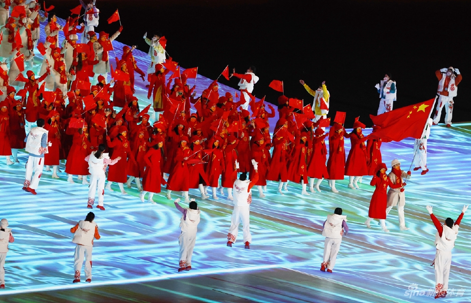 北京冬奥会开幕式中国代表团进场