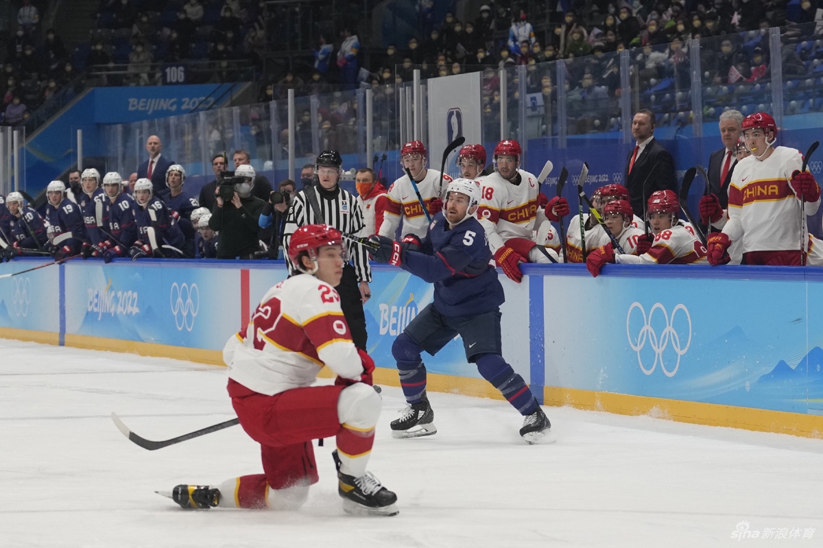 新浪直击男子冰球中国vs美国