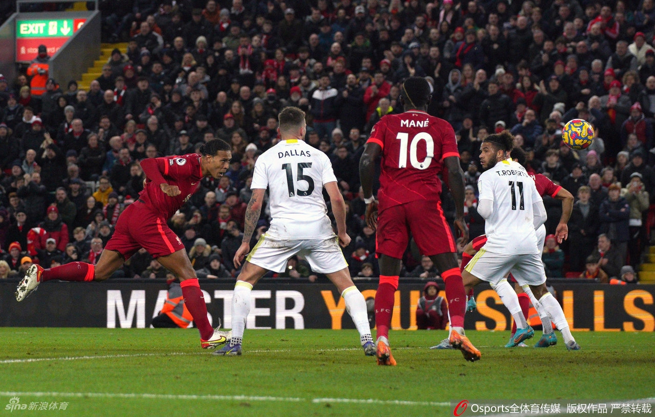 [英超]利物浦6-0利兹联 萨拉赫马内梅开二度