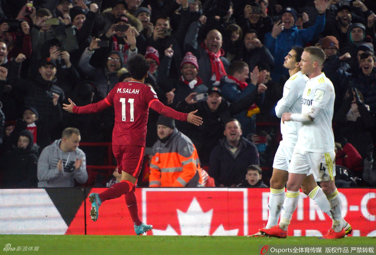 [英超]利物浦6-0利兹联 萨拉赫马内梅开二度
