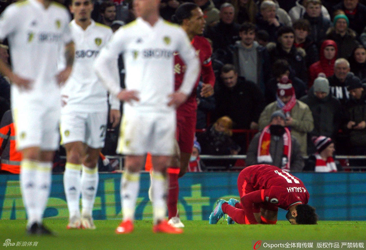 [英超]利物浦6-0利兹联 萨拉赫马内梅开二度